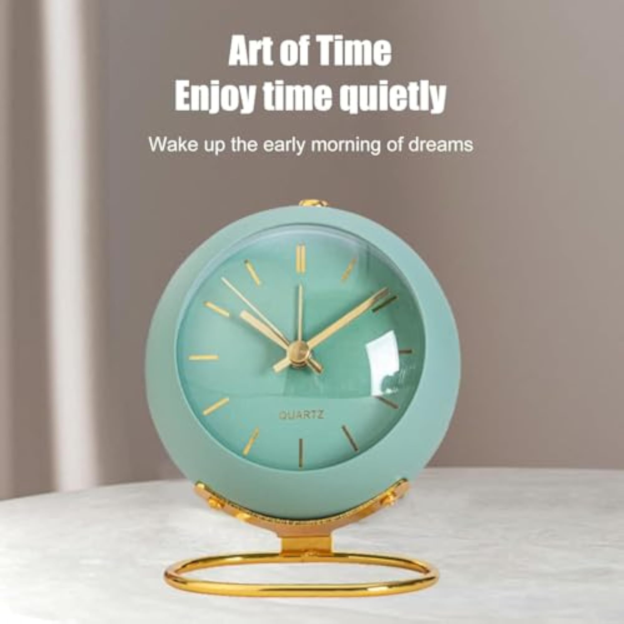 Alloy Steel Silent Analog Table Clock
